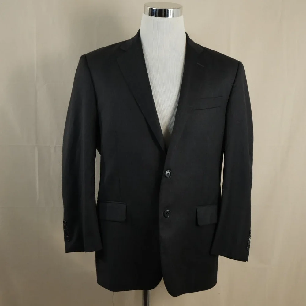 Brooks Brothers 42S Madison Sport Coat Estrato Wool Charcoal Two Button Vented